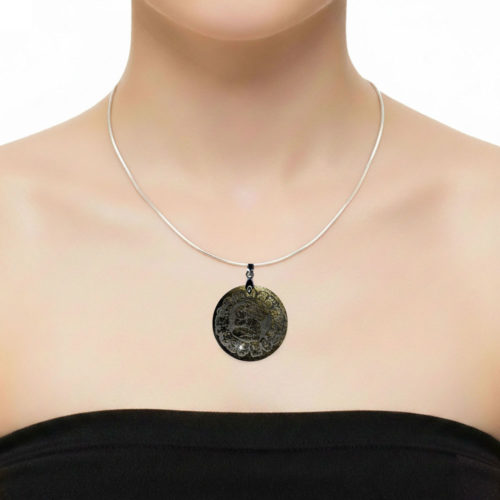 pendentif-obsidienne-doree-calendrier-maya-rond
