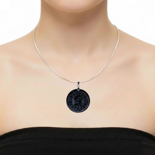 pendentif-obsidienne-noire-calendrier-maya-rond