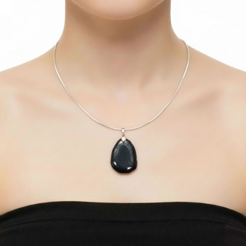 pendentif-obsidienne-noire-pierre-plate