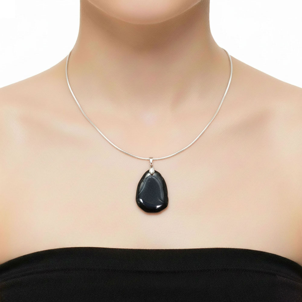 pendentif-obsidienne-noire-pierre-plate