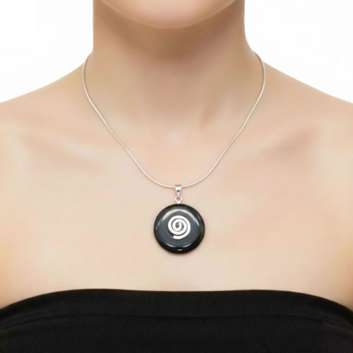 pendentif-pi-chinois-donut-agate-noire-20mm-argente