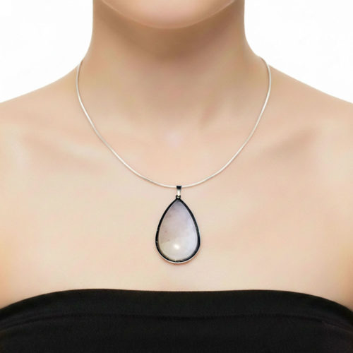 pendentif-quartz-rose-goutte-montee-acier