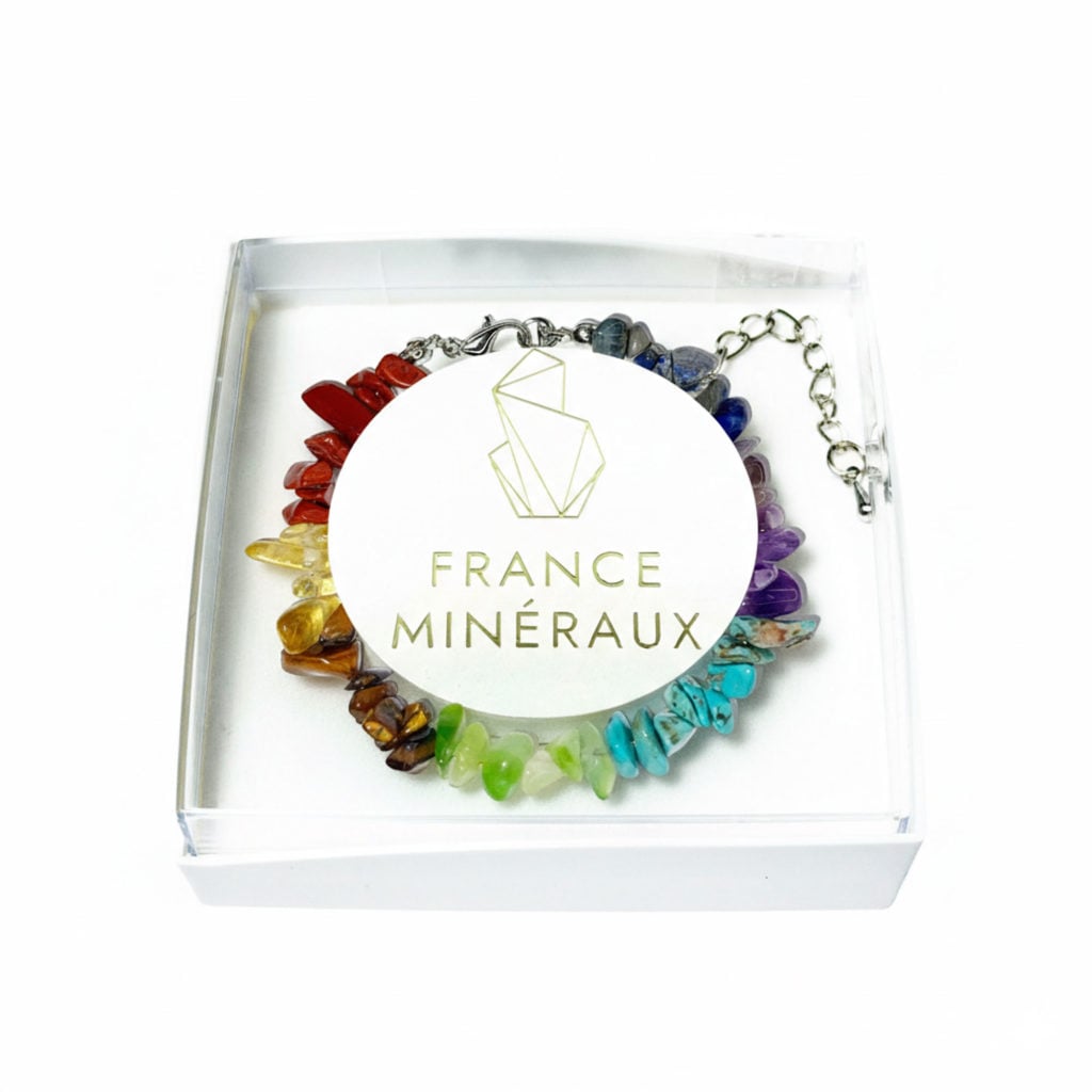 Bracelet 7 chakras – Baroque avec fermoir – 19 à 23cm