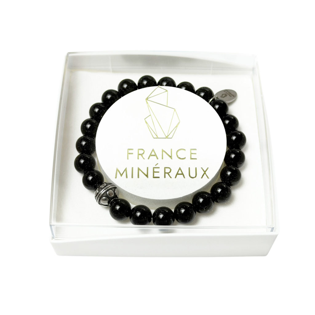 Bracelet Agate noire et Sphère Pour Elle
