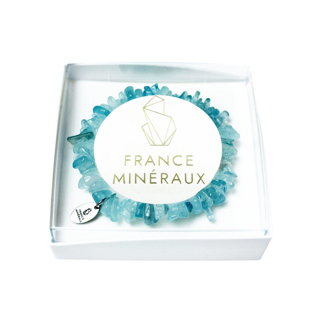 Bracelet Aigue-marine – Baroque 19cm