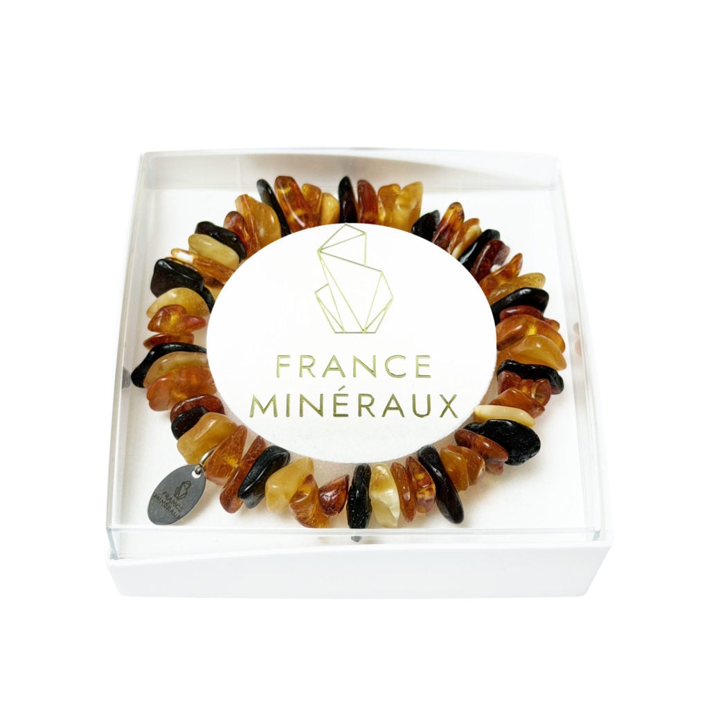 Bracelet Ambre Multicolore – Baroque 19cm