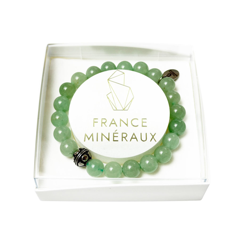 Bracelet Aventurine verte et Sphère Pour Elle