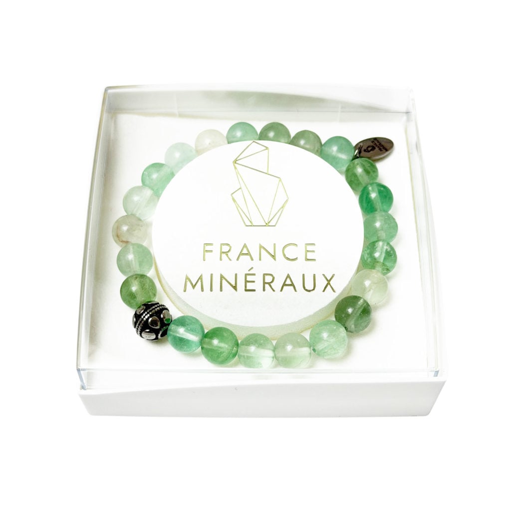 Bracelet Jade vert et Sphère Pour Elle