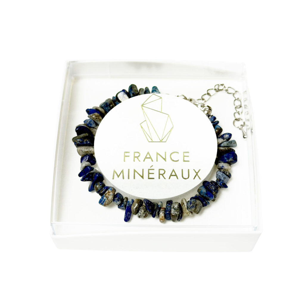 Bracelet Lapis-lazuli – Baroque avec fermoir – 19 à 23cm