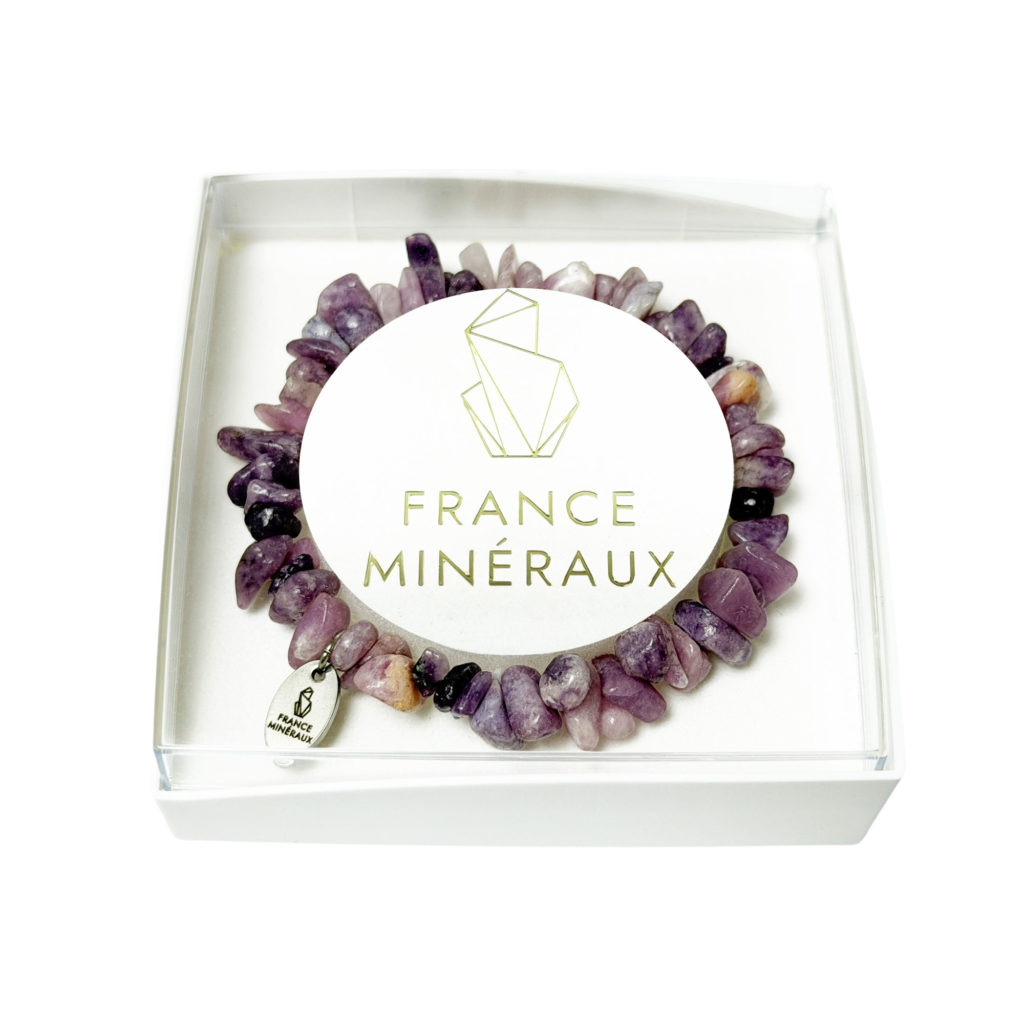 Bracelet Lépidolite – Baroque 19cm