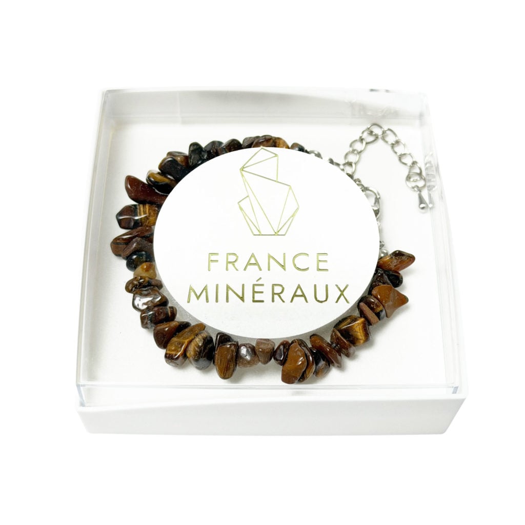 Bracelet Oeil de tigre – Baroque avec fermoir – 19 à 23cm