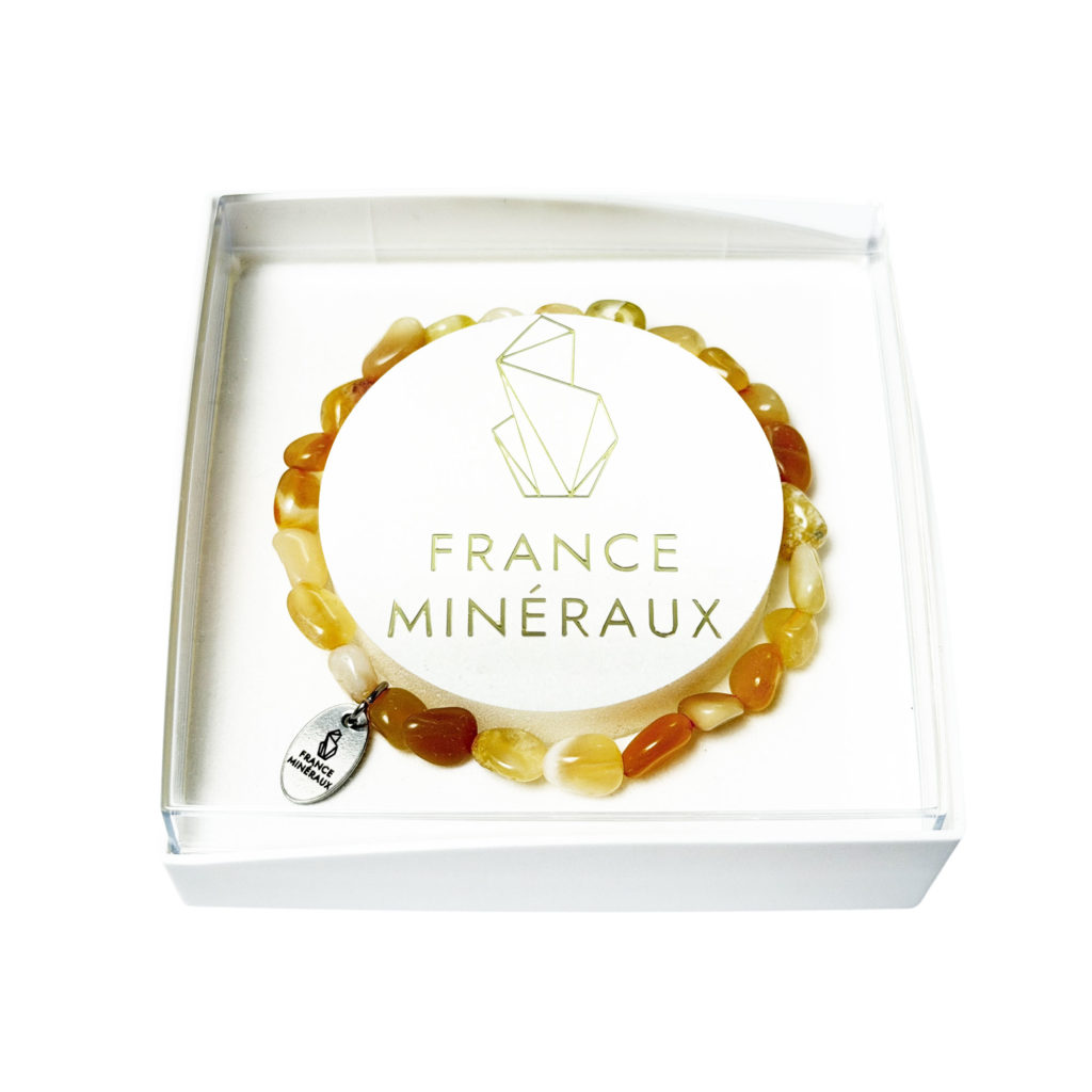 Bracelet Opale jaune – Baroque 19cm