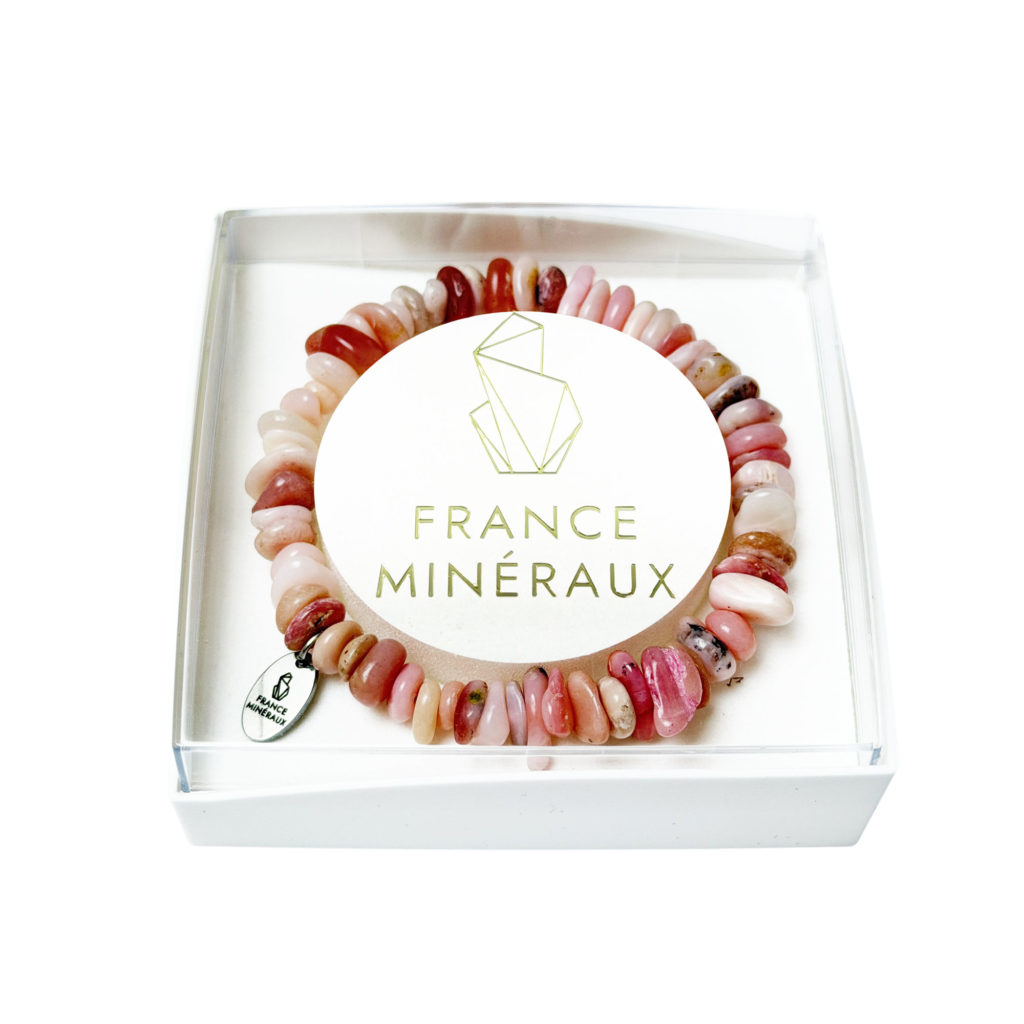 Bracelet Opale Rose des Andes – Baroque 19cm