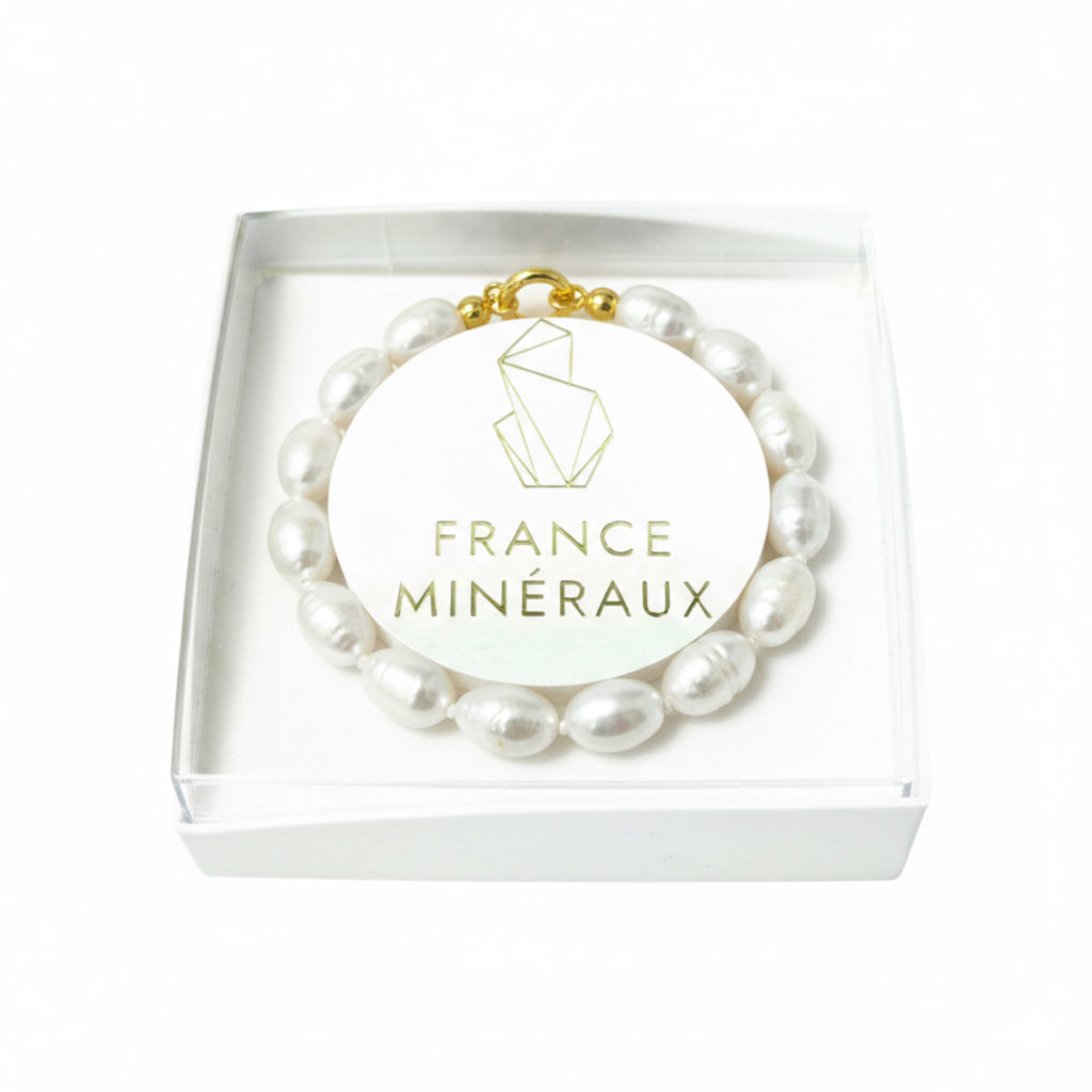 Bracelet Perles de Majorque blanches – Baroque