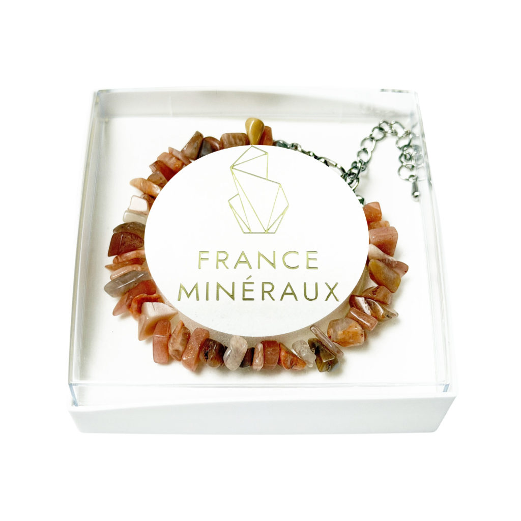 Bracelet Pierre de Soleil – Baroque avec fermoir – 19 à 23cm
