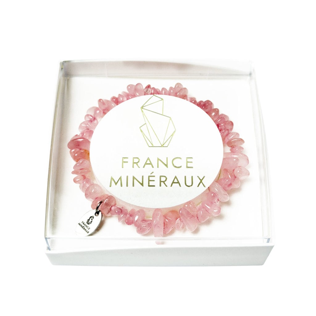 Bracelet Quartz rose – Baroque 19cm