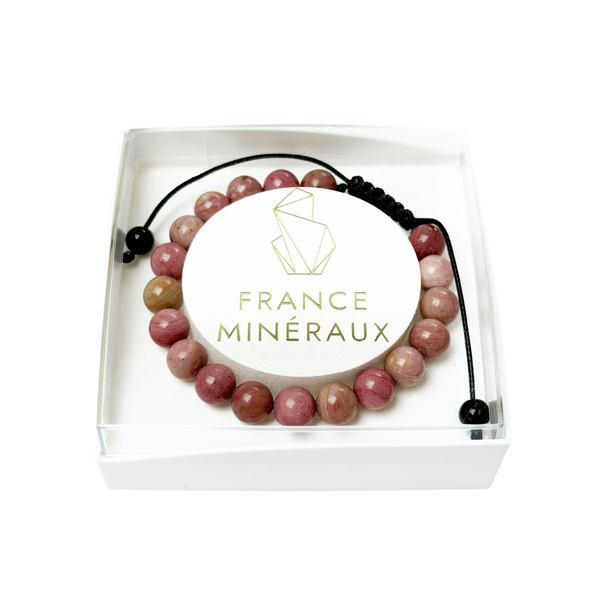 Bracelet En Pierres Roulées De Rhodochrosite - Marque Arabesk