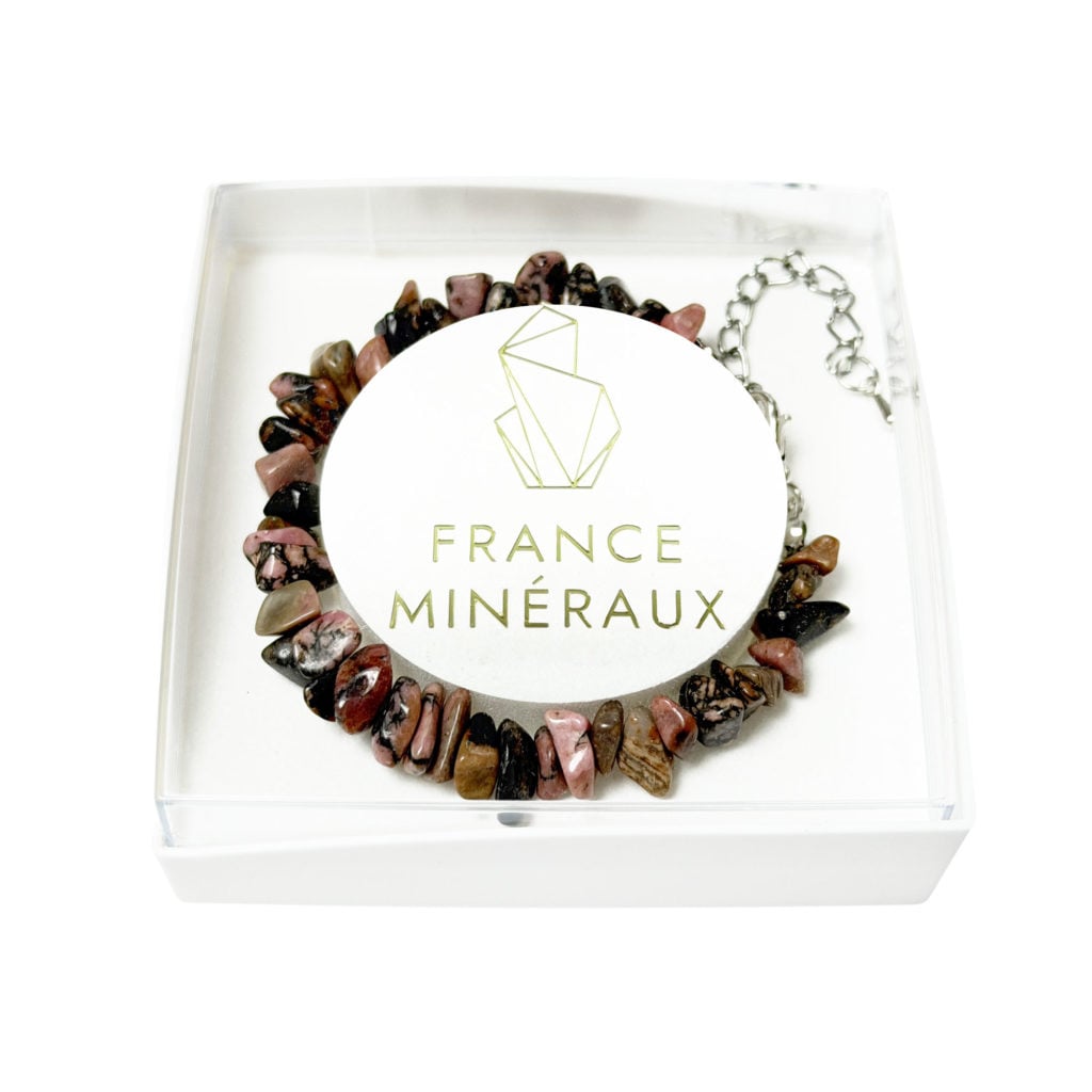 Bracelet Rhodocrosite – Baroque avec fermoir – 19 à 23cm