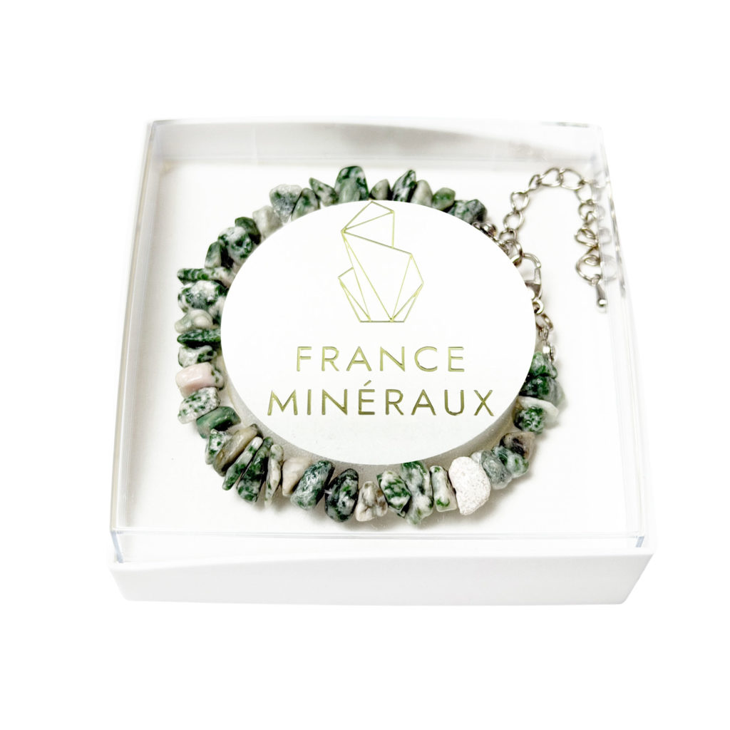 Bracelet Serpentine foncée – Baroque avec fermoir – 19 à 23cm