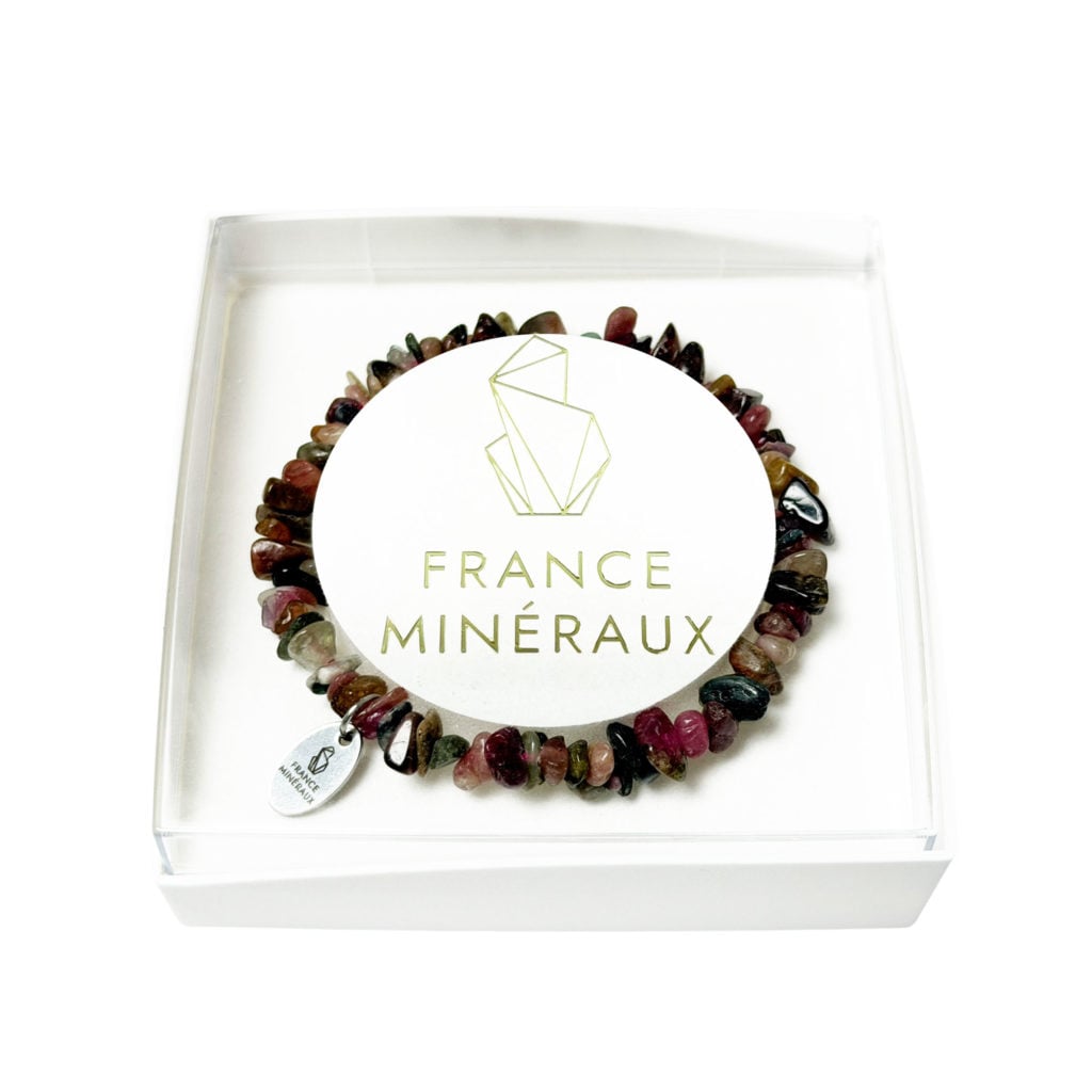 Bracelet Tourmaline multicolore – Baroque 19cm