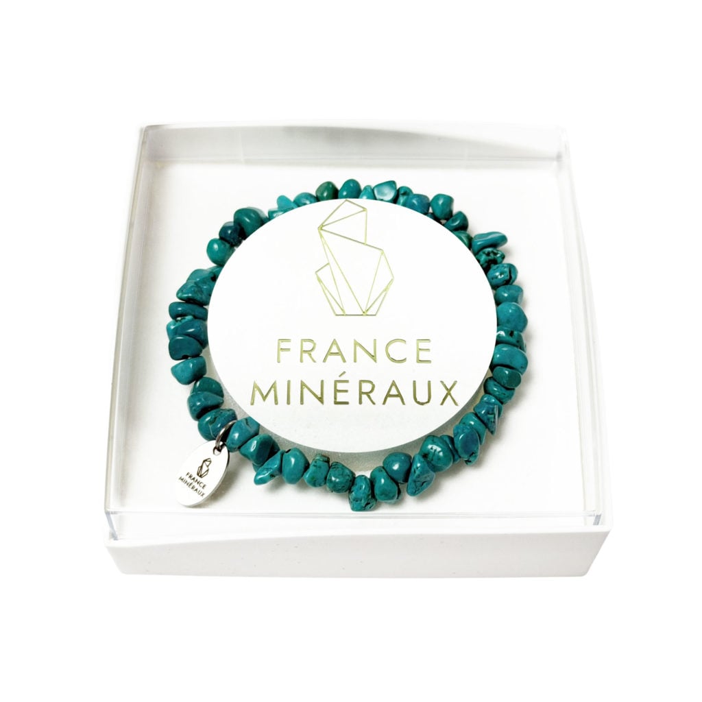 Bracelet Turquoise stabilisée – Baroque 19cm
