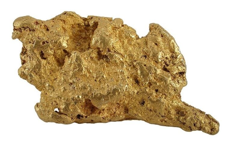 Cristaux d'or natif, métal malléable et ductile illustrant la ténacité