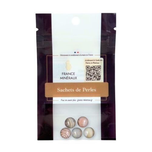 Sachet de 5 perles Agate botswana – 12mm