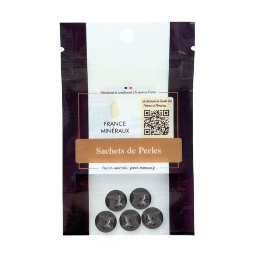 Sachet de 5 perles Agate noire – 14mm