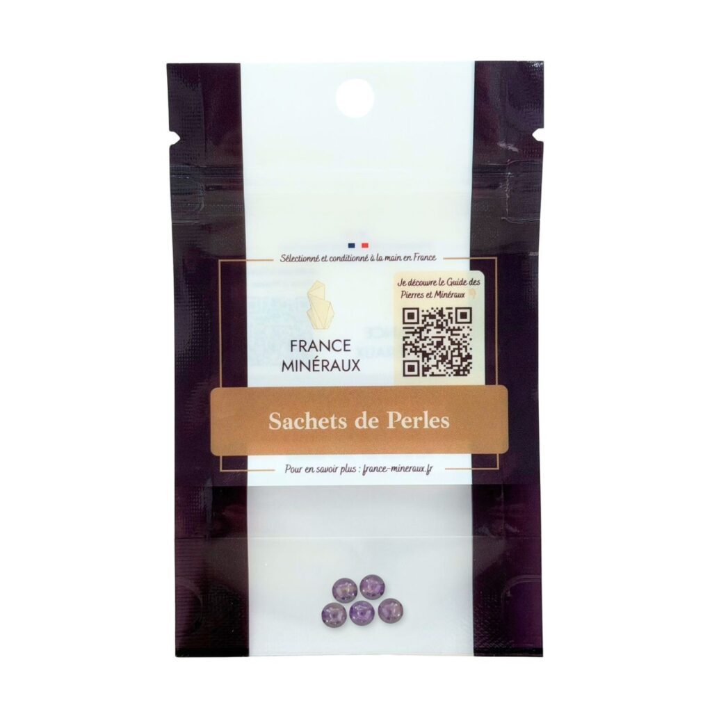 Sachet de 5 perles Améthyste – 6mm