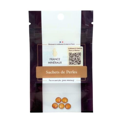 Sachet de 5 perles Cornaline – 8mm