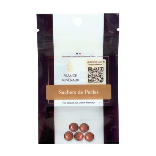 Sachet de 5 perles Jaspe rouge – 10mm