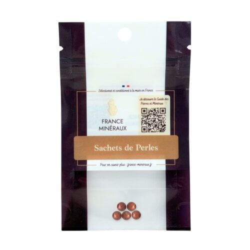 Sachet de 5 perles Jaspe rouge – 6mm