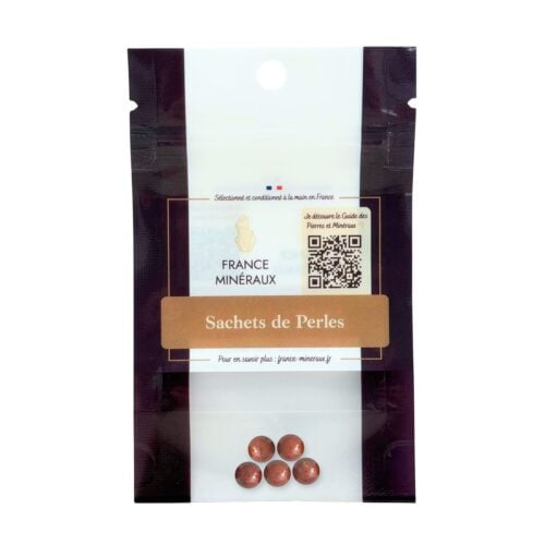 Sachet de 5 perles Jaspe rouge – 8mm