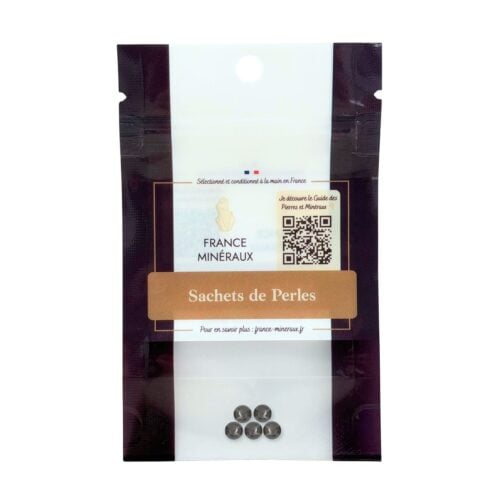 Sachet de 5 perles Obsidienne noire - 6mm