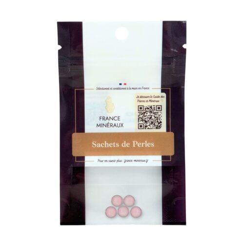 Sachet de 5 perles Quartz rose – 8mm