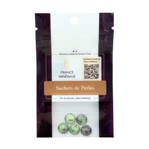 Sachet de 5 perles Rubis sur Zoïsite – 12mm