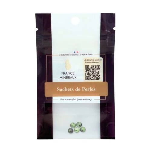 Sachet de 5 perles Rubis sur Zoïsite – 6mm