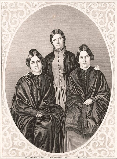 soeurs fox margaret catherine leah lithographie 1852
